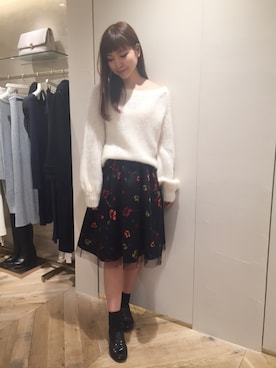 「snidel」｜manami Kinoshitaさん（レディース・163cm）の冬コーディネート