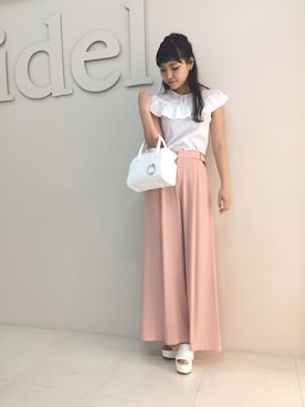 「snidel」｜「アイテム（バッグ）」を使った、manami Kinoshitaさん（レディース・163cm）の春コーディネート