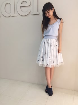 「snidel」｜manami Kinoshitaさん（レディース・163cm）の夏コーディネート