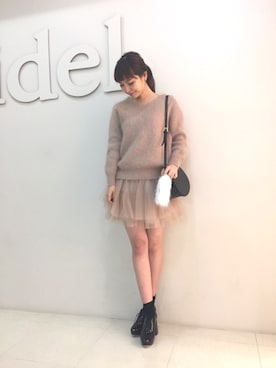 「snidel」｜「アイテム（バッグ）」を使った、manami Kinoshitaさん（レディース・163cm）の秋コーディネート
