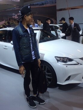 「TAKI（タキ）のアイテム」を使った、詹晟さん（メンズ・171cm）の冬コーディネート