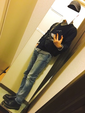 「FRED PERRY（フレッドペリー）のアイテム（キャップ）」を使った、.r_さん（メンズ・174cm）の春コーディネート