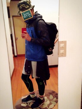 「A BATHING APE（アベイシングエイプ）のアイテム（マウンテンパーカー）」を使った、ryoma_nomotoさん（メンズ・175cm）の秋コーディネート