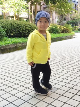 「yellow」｜ᴺᴱᴬᴸˢᴼᴺ&  ᴰᴼᴿᴵˢさん（キッズ・80cm）の秋コーディネート