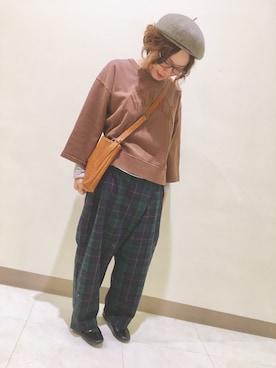 「arbore（アーバー）のアイテム」を使った、なおねぇさん（レディース・155cm）の秋コーディネート