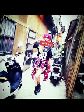 「ZOO（ズー）のアイテム」を使った、Miley  麥莉さん（レディース・158cm）の夏コーディネート