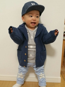 「H&M baby」｜「アイテム（ジャケット/アウター）」を使った、SHIONさん（キッズ・80cm）の冬コーディネート