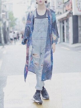 「MONKI（モンキ）のアイテム（その他アウター）」を使った、bonitaliさん（レディース・163cm）の夏コーディネート
