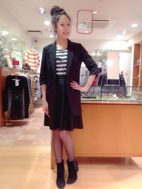 瀧ヶ崎志帆さん（レディース・166cm）の冬コーディネート