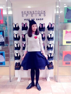 「スウェット×シャツ」｜瀧ヶ崎志帆さん（レディース・166cm）の冬コーディネート