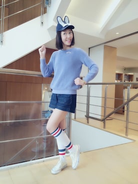 「ハイソックス」｜瀧ヶ崎志帆さん（レディース・166cm）の春コーディネート