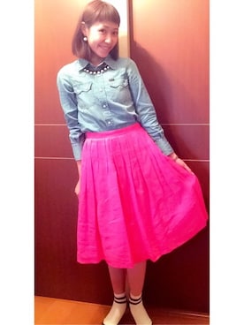 瀧ヶ崎志帆さん（レディース・166cm）の春コーディネート