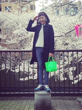 瀧ヶ崎志帆さん（レディース・166cm）の春コーディネート