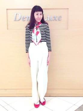 「赤い靴」｜瀧ヶ崎志帆さん（レディース・166cm）の冬コーディネート