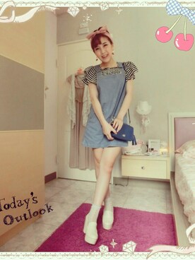 Momo Liuさん（レディース・155cm）の春コーディネート