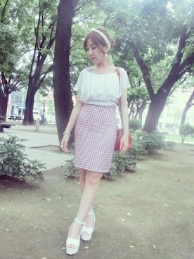 Momo Liuさん(レディース・155cm)の春コーディネート