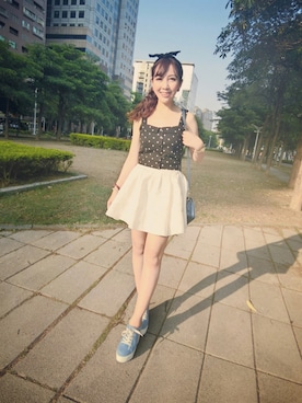 Momo Liuさん（レディース・155cm）の春コーディネート