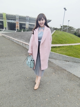 Momo Liuさん（レディース・155cm）の冬コーディネート