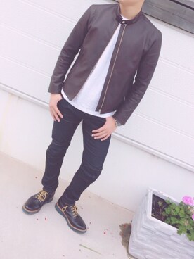 「Right-on（ライトオン）のアイテム（ナイロンジャケット）」を使った、kenyaさん（メンズ・177cm）の秋コーディネート