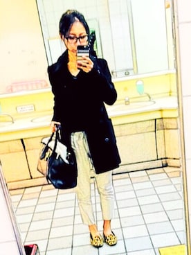 「LEOPARD（レオパード）のアイテム」を使った、satocoさん（レディース・157cm）の秋コーディネート