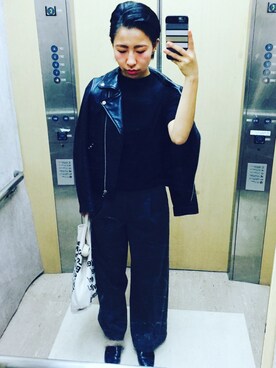 「オールバック」｜「アイテム（ジャケット/アウター）」を使った、satocoさん（レディース・156cm）の秋コーディネート