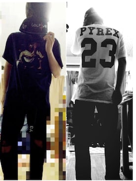 「PYREX VISION（パイレックスヴィジョン）のアイテム（トップス）」を使った、きいさん（メンズ・165cm）の夏コーディネート