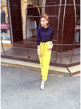 「Marjorie（マージョリー）のアイテム（ジャケット/アウター）」を使った、Keira さん（レディース・157cm）の春コーディネート