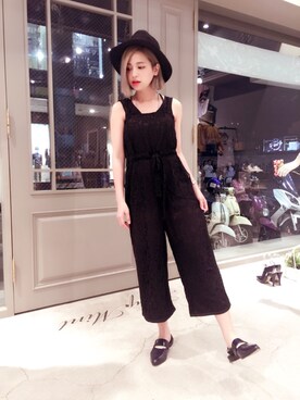 「Taichung」｜「アイテム（オールインワン・サロペット）」を使った、Keira さん（レディース・157cm）の秋コーディネート
