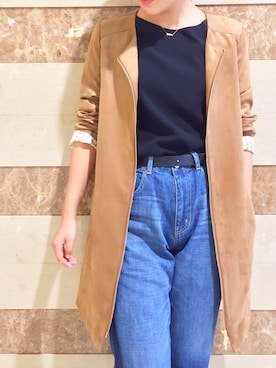 「LOUNGEDRESS（ラウンジドレス）のアイテム（その他アウター）」を使った、Kanauさん（レディース・166cm）の秋コーディネート