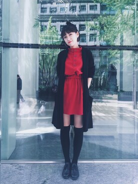「アイテム（アンサンブル）」を使った、katsura haruさん（レディース・160cm）の春コーディネート