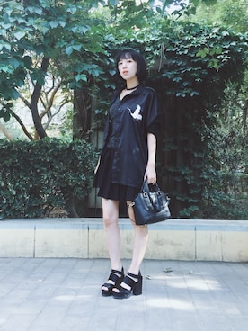 「MONKI（モンキ）のアイテム（パンプス）」を使った、katsura haruさん（レディース・160cm）の春コーディネート