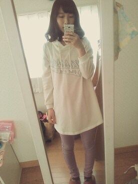 「nice claup」｜「アイテム（チュニック）」を使った、いもあんさん（レディース・161cm）の春コーディネート