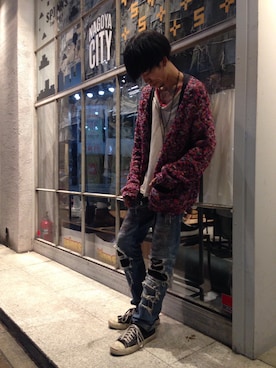 「SASQUATCHfabrix.（サスクワァッチファブリックス）のアイテム」を使った、Kennyさん（メンズ・171cm）の冬コーディネート