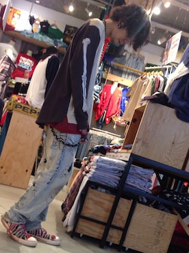 「SASQUATCHfabrix.（サスクワァッチファブリックス）のアイテム（トップス）」を使った、Kennyさん（メンズ・171cm）の春コーディネート