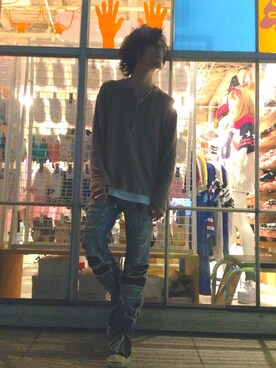 「SPINNS（スピンズ）のアイテム（その他）」を使った、Kennyさん（メンズ・171cm）の春コーディネート