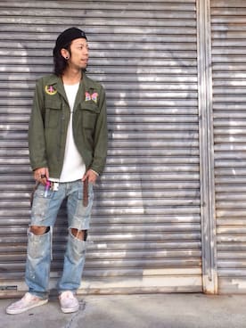 「SPINNS（スピンズ）のアイテム（その他）」を使った、Kennyさん（メンズ・171cm）の秋コーディネート