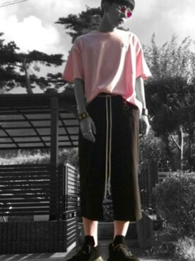 「RickOwens×adidas」｜「アイテム（アクセサリー）」を使った、808Collectionさん（メンズ・170cm）の秋コーディネート