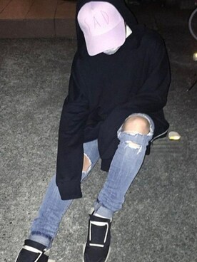 「RickOwens×adidas」｜「アイテム（帽子）」を使った、808Collectionさん（メンズ・170cm）の秋コーディネート