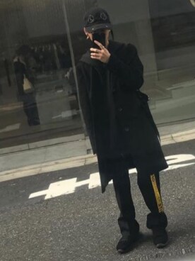 「RickOwens×adidas」｜「アイテム（帽子）」を使った、808Collectionさん（メンズ・164cm）の冬コーディネート