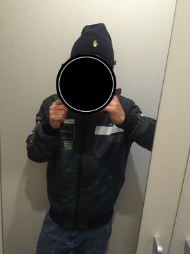 「Keith Haring（キース・ヘリング）のアイテム（ニットキャップ/ビーニー）」を使った、⭐️さん（メンズ・165cm）の秋コーディネート