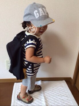 「babyGAP（babyGAP）のアイテム（シューズ）」を使った、大宮SKさん（キッズ・90cm）の夏コーディネート