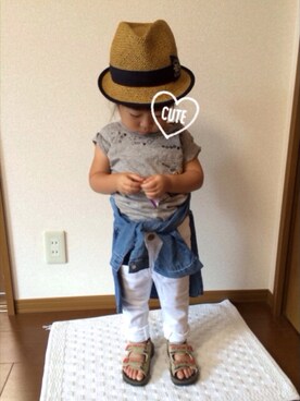 「babyGAP（babyGAP）のアイテム（シューズ）」を使った、大宮SKさん（キッズ・90cm）の夏コーディネート