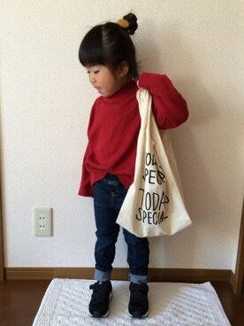 「CIBONE（シボネ）のアイテム」を使った、大宮SKさん（キッズ・90cm）の秋コーディネート