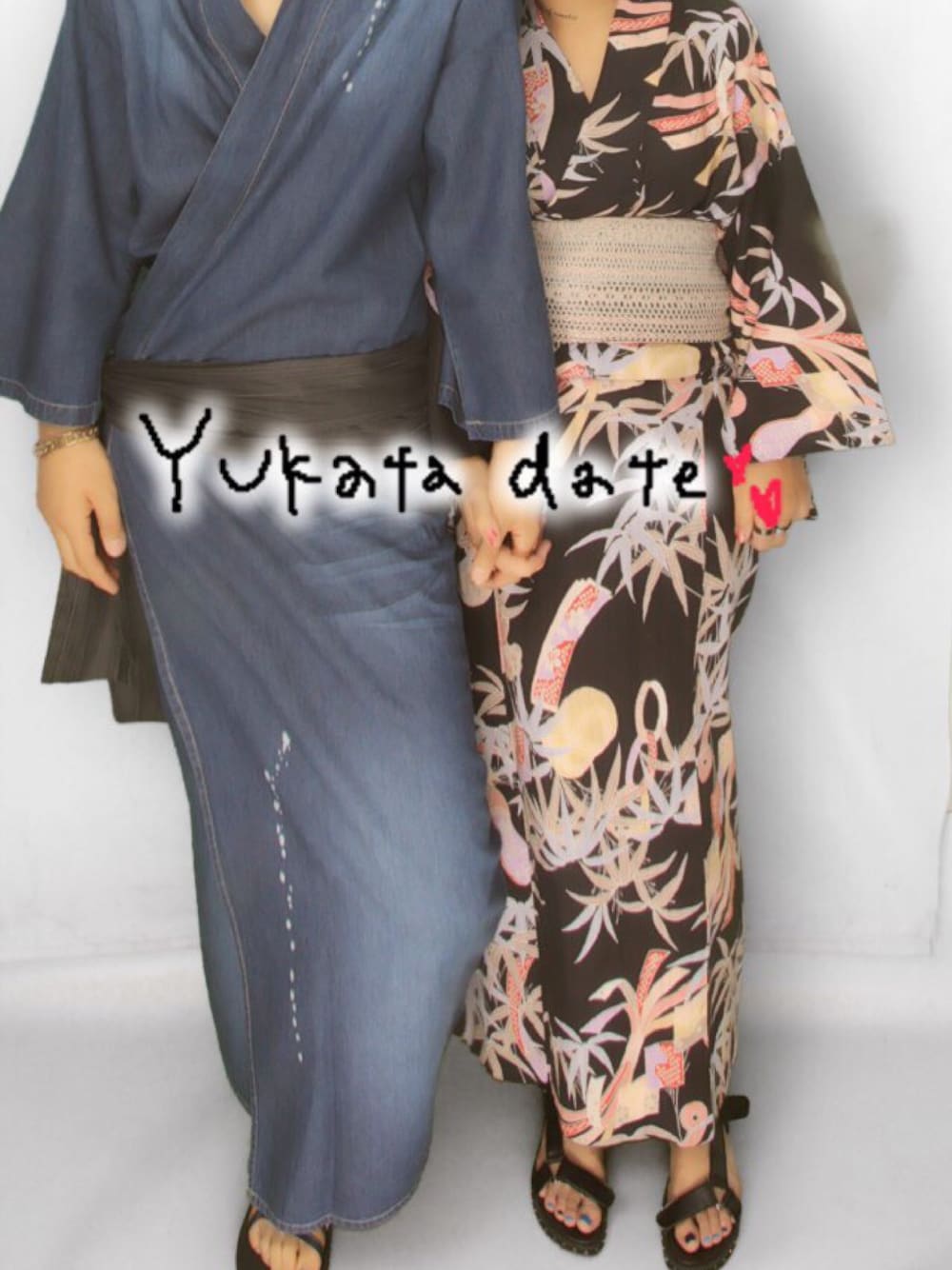 「浴衣、花火大会、TSUMORI CHISATO、デニム、クラッチバッグ、サンダル、ペアルック、outfit、夏、暑い」｜「TSUMORI CHISATOのアイテム（浴衣、ブラック系）」を使った、みくたろうさん（メンズ・155cm）の夏コーディネートの1枚目の写真