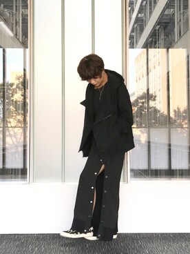 「TOGA PULLA（トーガ　プルラ）のアイテム（スニーカー）」を使った、みくたろうさん（メンズ・155cm）の秋コーディネート