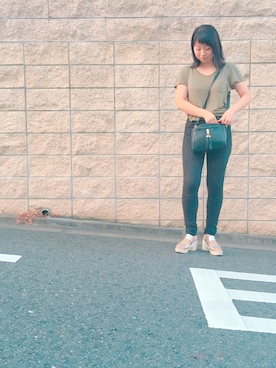 「BUGGU（バッグ）のアイテム」を使った、BUNさん（レディース・157cm）の夏コーディネート