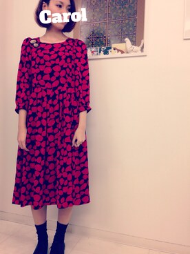 「Martin Margiela」｜「アイテム（ワンピース/ドレス）」を使った、Carolさん（レディース・157cm）の秋コーディネート
