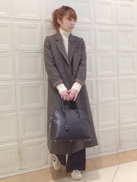 「ボストンバッグ」｜Kandaさん（レディース・158cm）の冬コーディネート