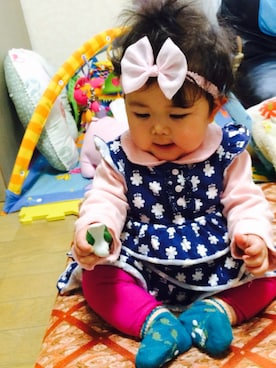 「おめかしコーデ」｜NoE&Yaさん（キッズ・70cm）の春コーディネート