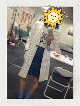 「ストライプジャケット」｜ERINA.さん（レディース・163cm）の春コーディネート